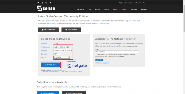 Download pfsense