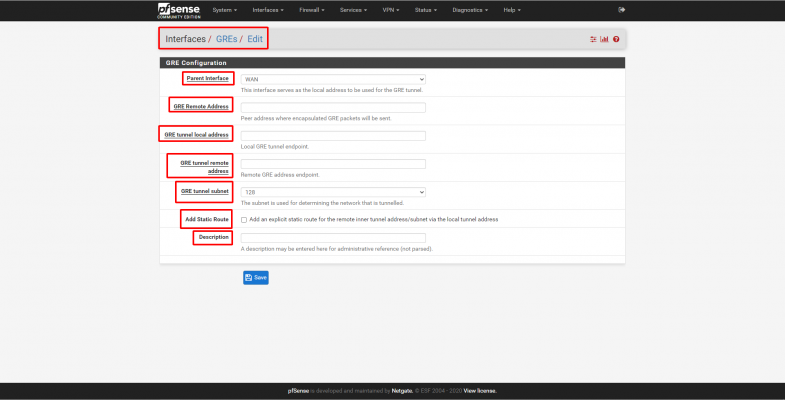 interface pfsense