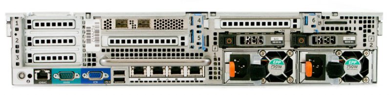 StorageReview Dell PowerEdge R730XD Rear
