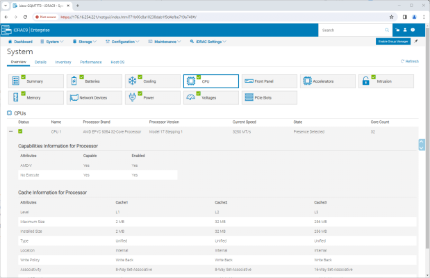 StorageReview Dell PowerEdge R7625 iDRAC